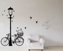 Street Lamp and Bicycle Street Lamp Bicycle Wall Art Sticker
